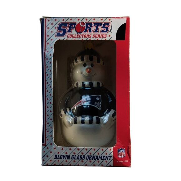 NFL New England Patriots Blown Glass Ornament NWT - Picture 2 of 15